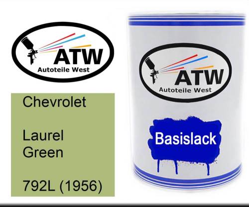 Chevrolet, Laurel Green, 792L (1956): 500ml Lackdose, von ATW Autoteile West.